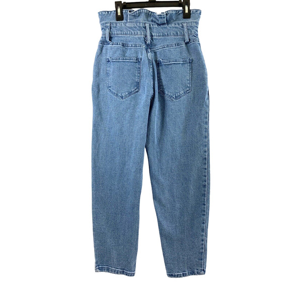 Who What Wear Jeans Womens 2 High Waist Y2K Look Pleated Tapered Leg Light Wash - Picture 2 of 8
